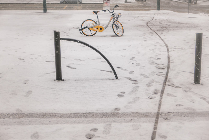 La bici nella neve